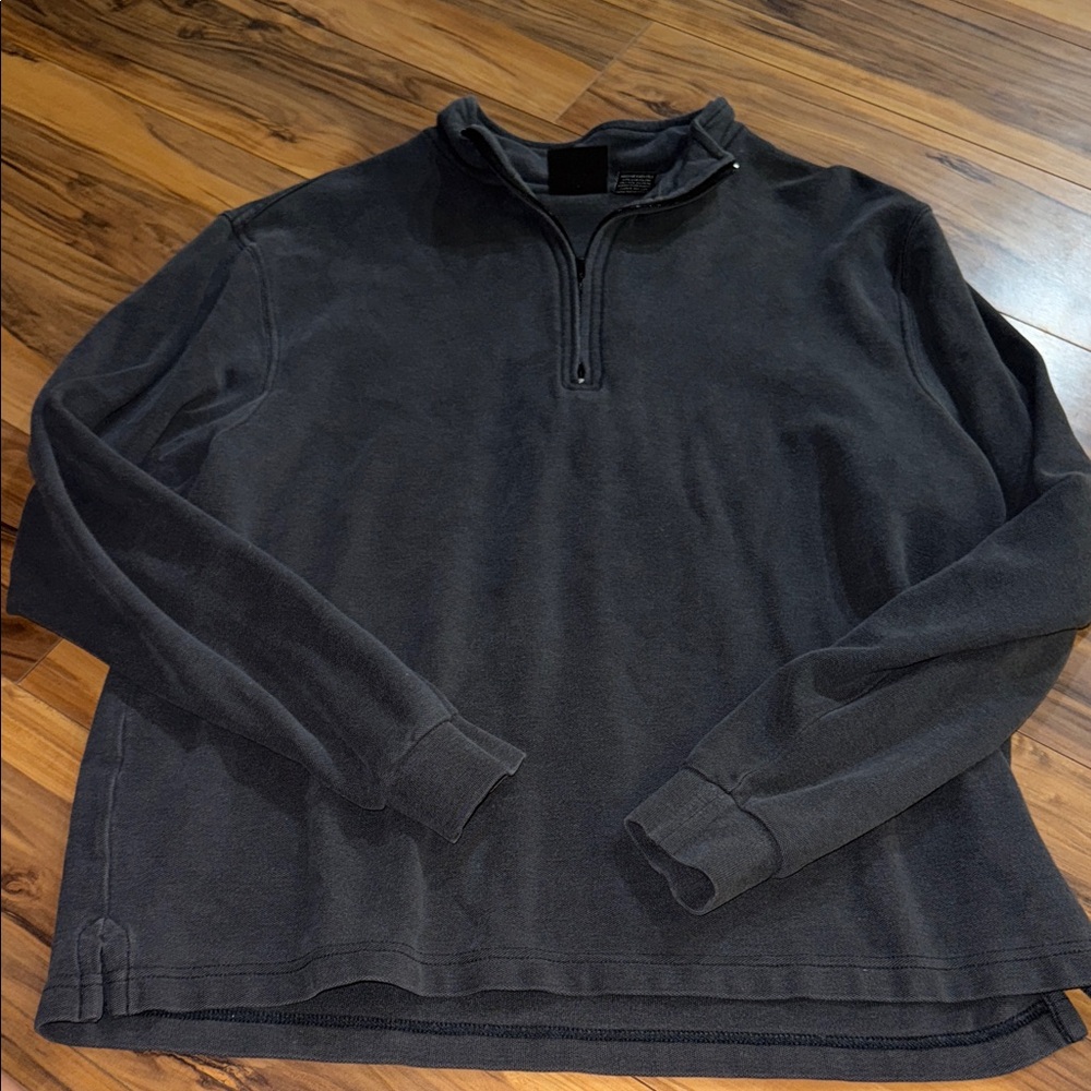 Men's Gray Quarter-Zip Sweater